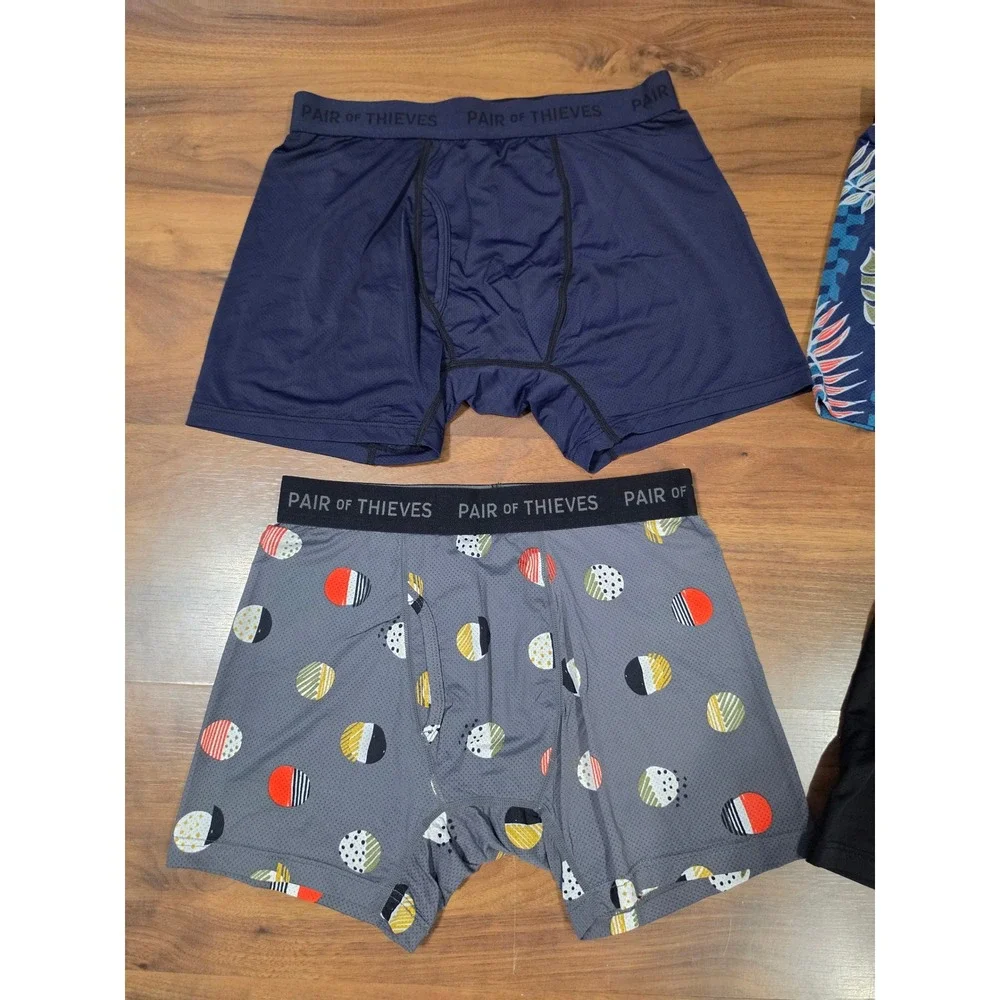 Pair of Thieves Boxer Briefs Mens Small Multicolor New 4 Pack Mesh Underwear